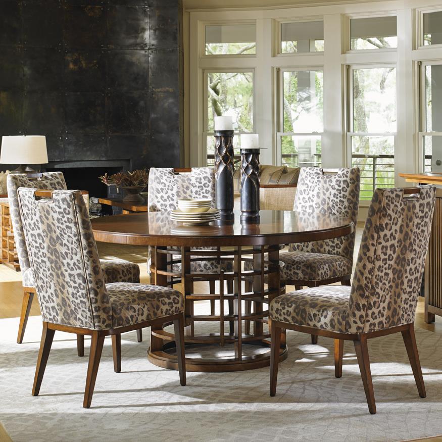 Tommy Bahama Home Island Fusion Meridien Dining Table and Customizable